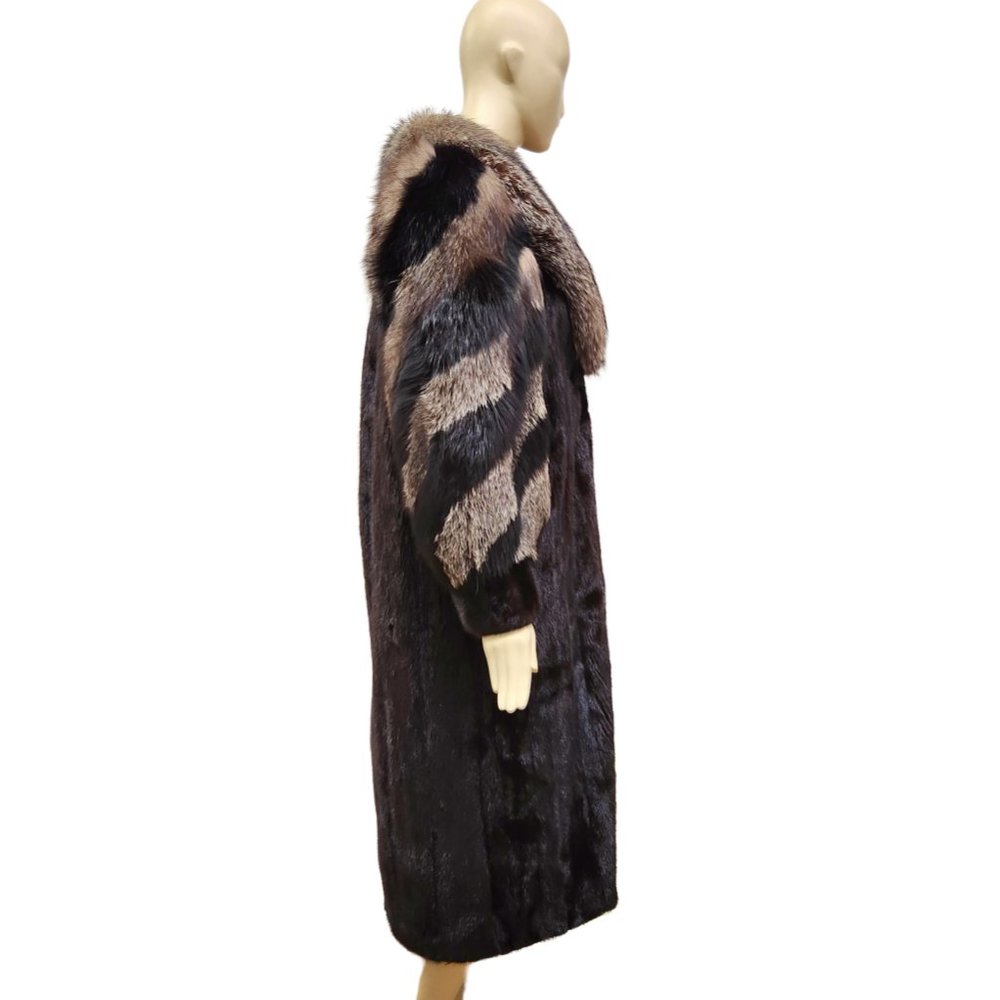 Renfrew Mink & Fox Fur Long Coat - Picture 2 of 5